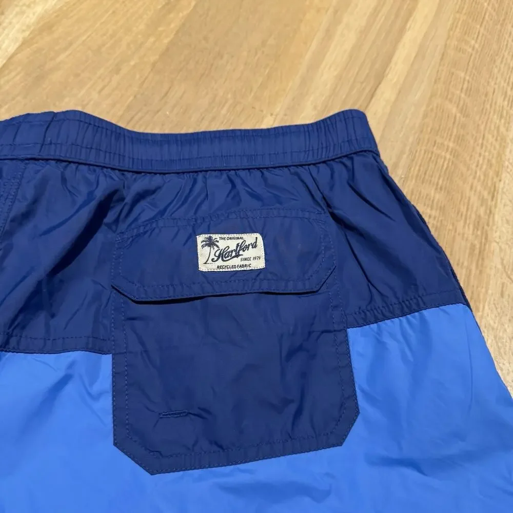 Hartford Men’s Swim Shorts Trunks Mesh Lined 6” Inseam Blue Bicolor Size XXL NWT